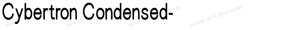 Cybertron Condensed字体转换